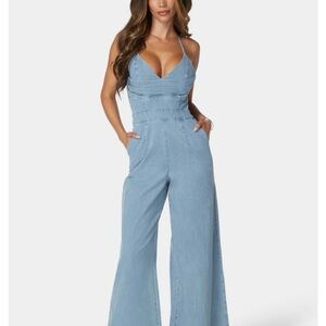 Bebe Light Blue Jumpsuit